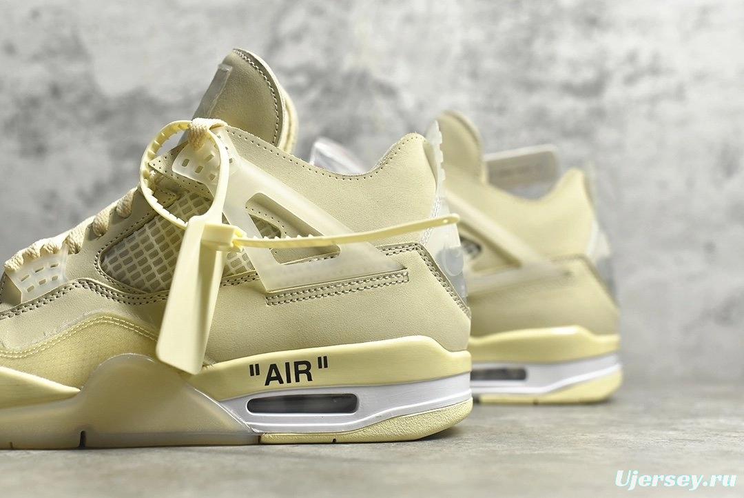 OFF-WHITE X Air Jordan 4 Sail（men）