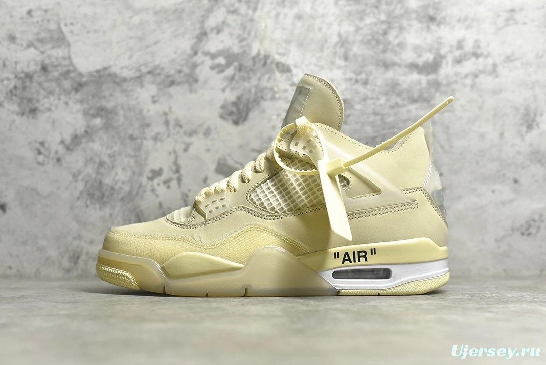 OFF-WHITE X Air Jordan 4 Sail（men）