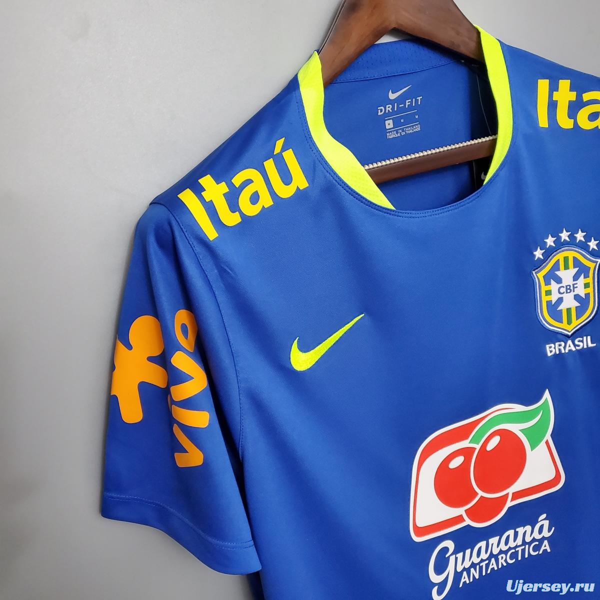 Brazil training suit blue Soccer Jersey