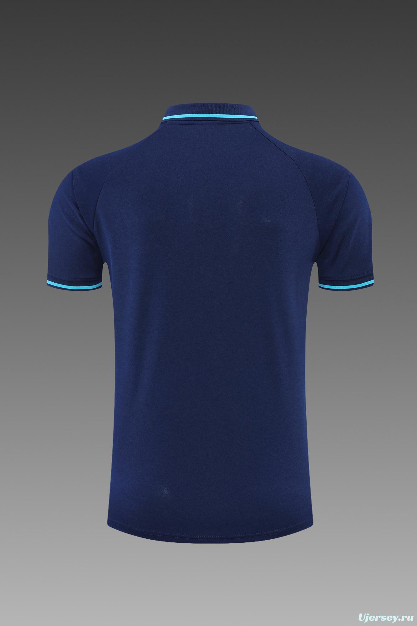 Olympique de Marseille POLO ki t royal blue (not sold separately)