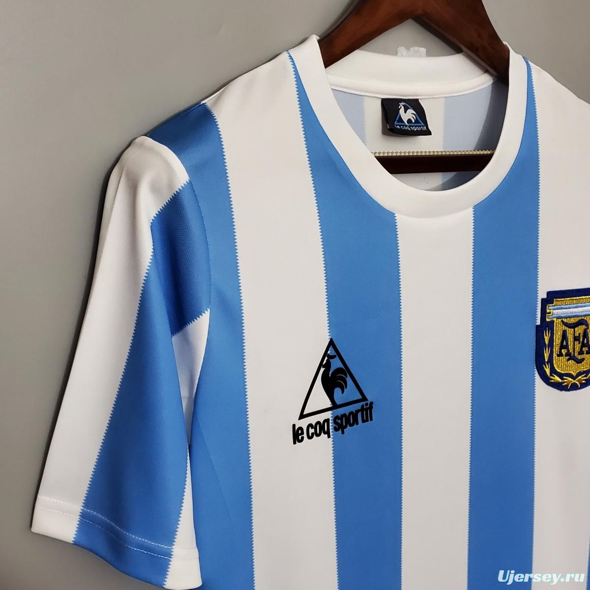 Retro 1986 Argentina home Soccer Jersey