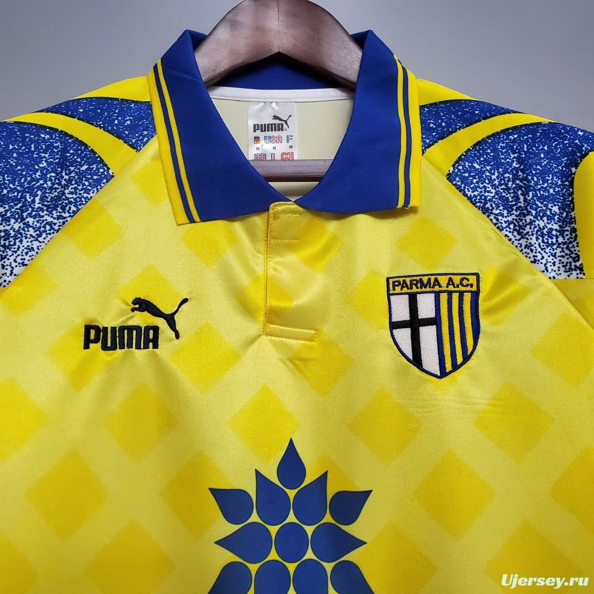 Retro Parma 95/97 Yellow Soccer Jersey
