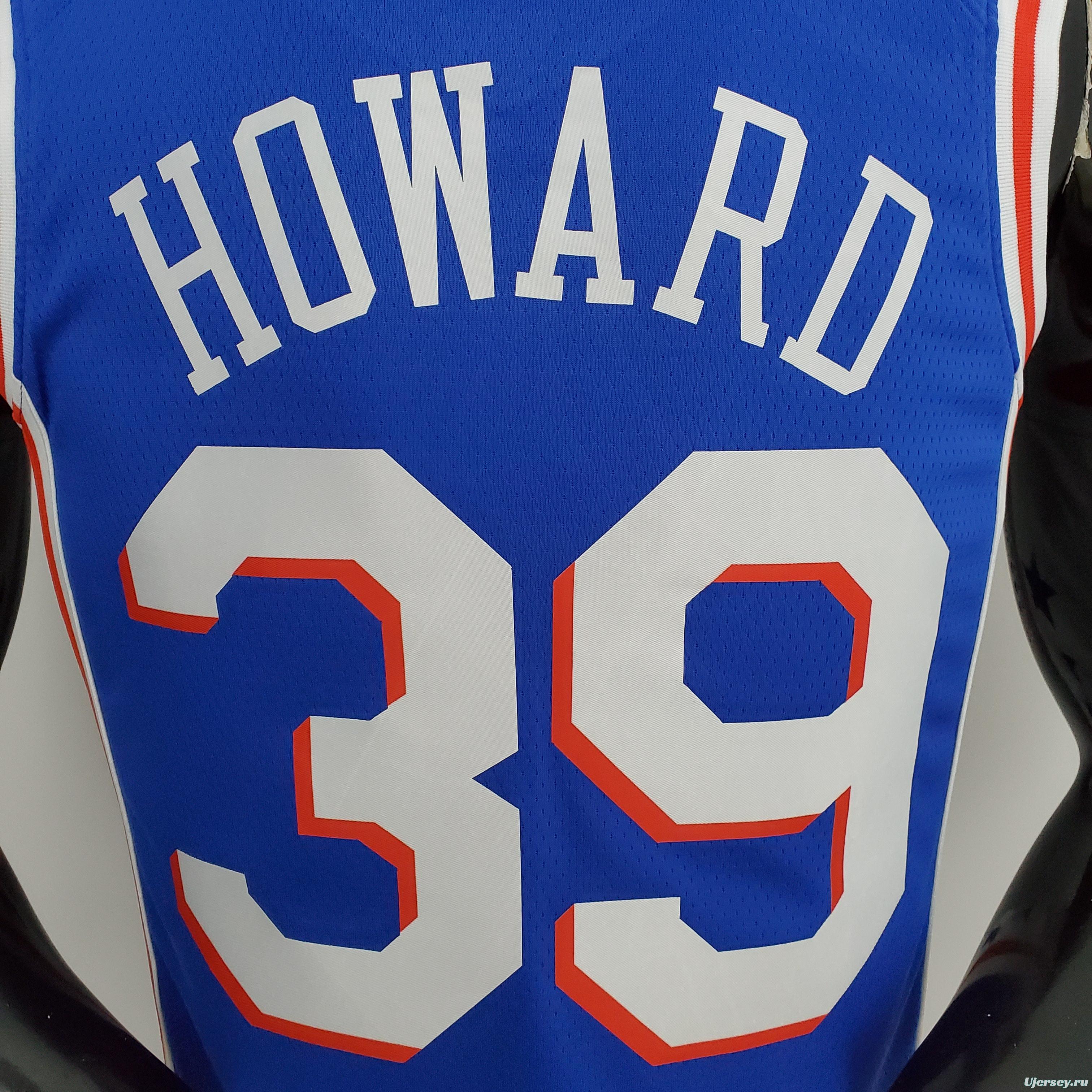 75th Anniversary Philadelphia 76ers HOWARD#39 Blue NBA Jersey