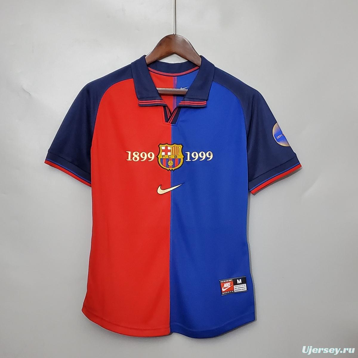Retro 99/00 Barcelona 100th Anniversary version home Soccer Jersey
