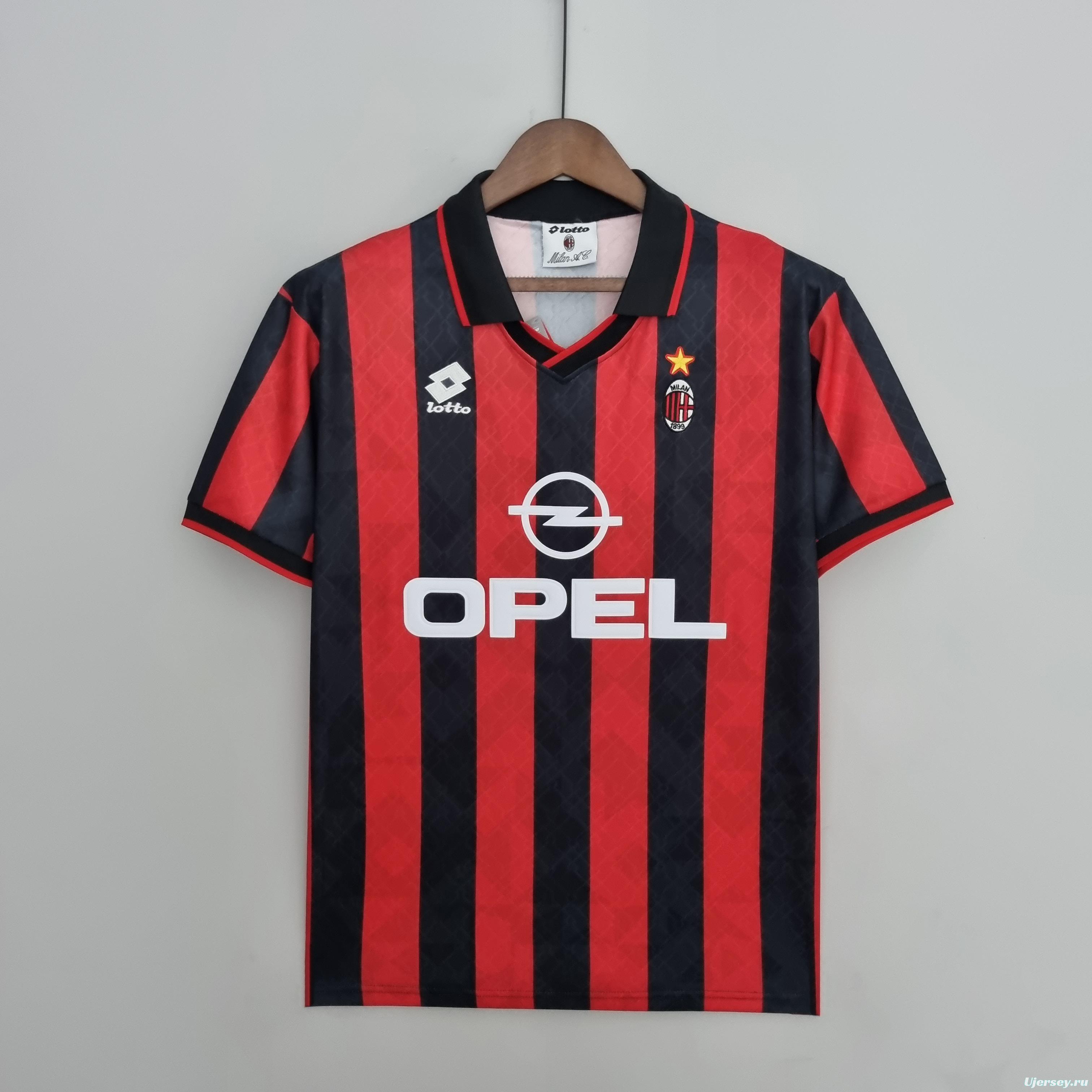 Retro 95/96 AC Milan home Soccer Jersey