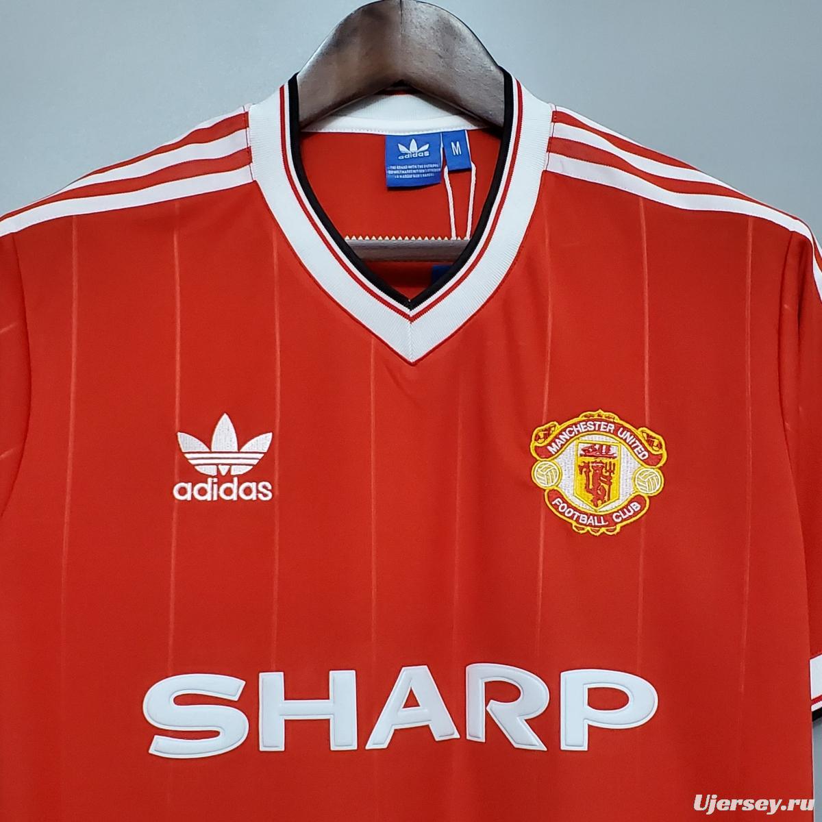 Retro 83/84 Manchester United home Soccer Jersey