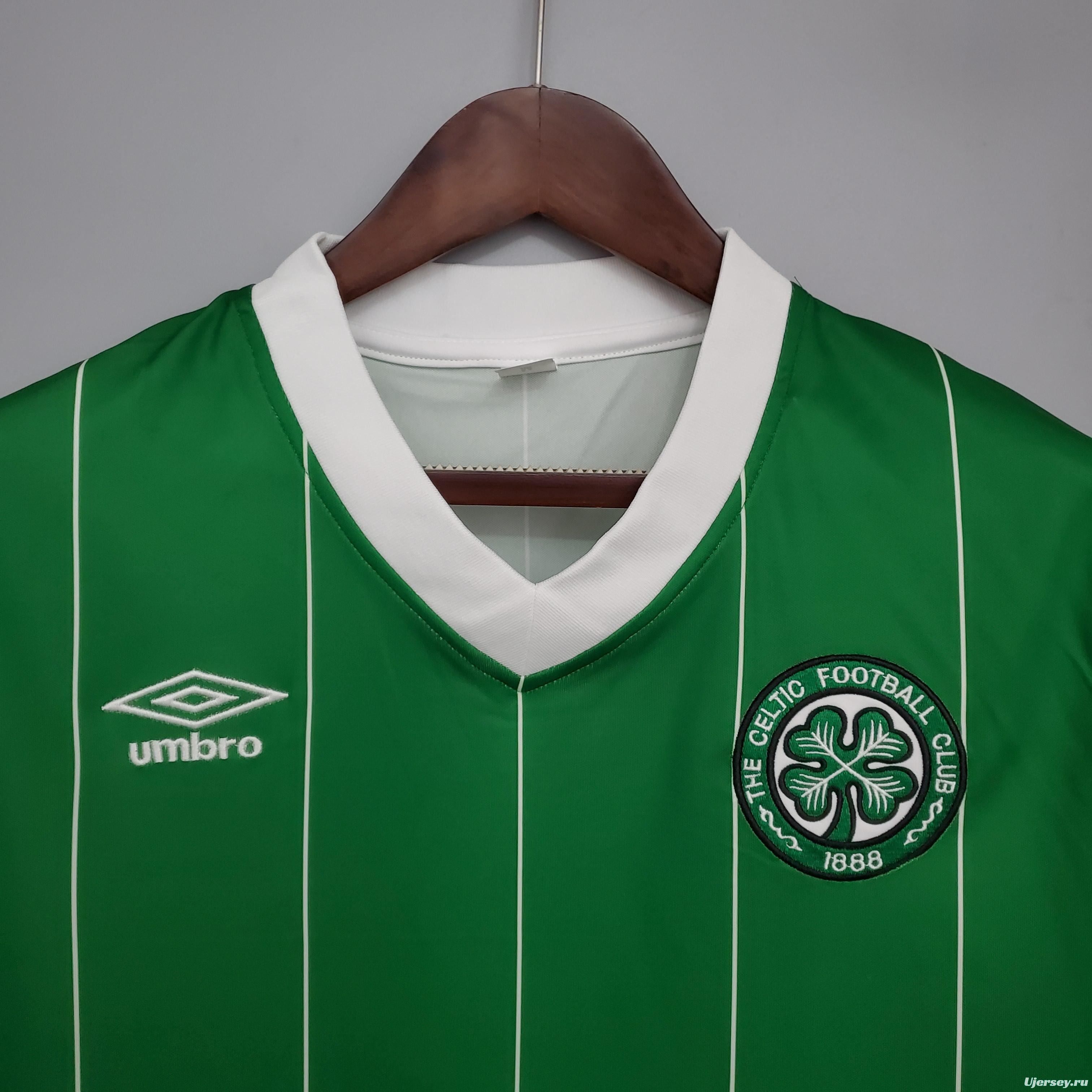 Retro 84/86 Celtic home Soccer Jersey