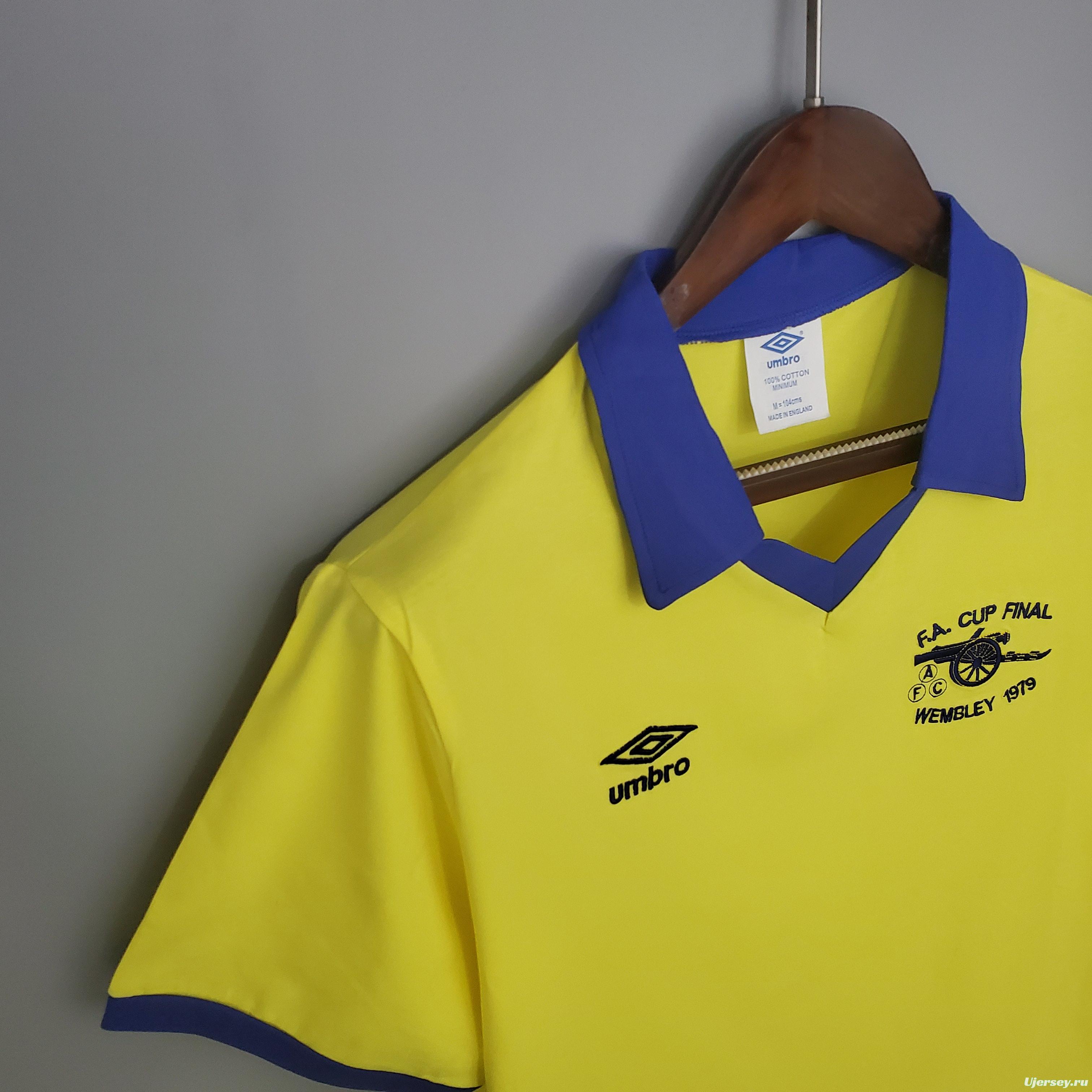 Retro Arsenal 71/79 away yellow Soccer Jersey