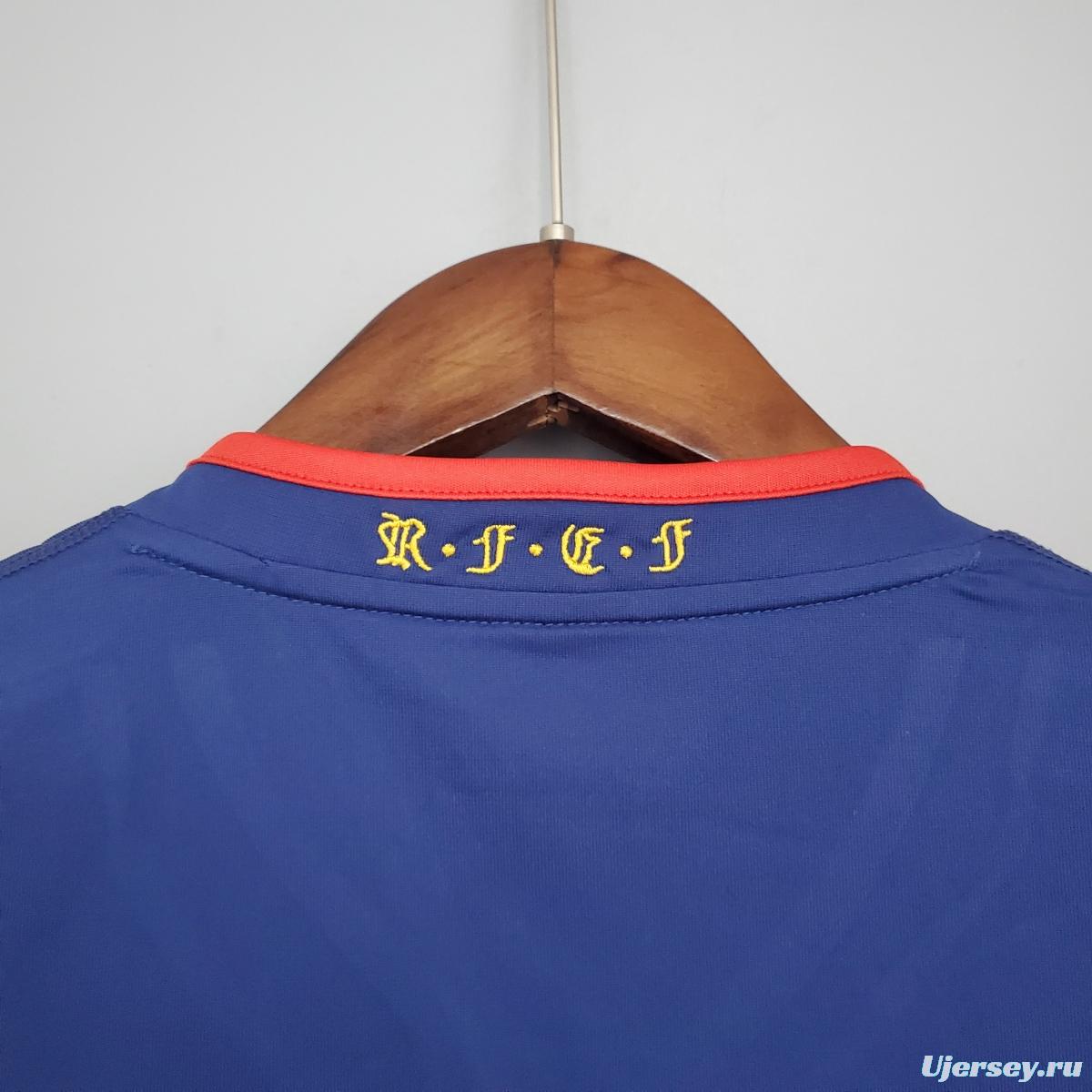 Retro long sleeve Spain 2010 away Soccer Jersey