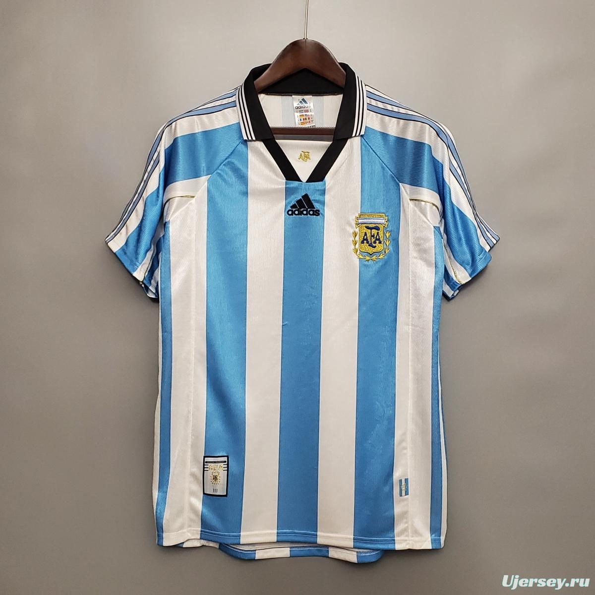 Retro Argentina 1998 home Soccer Jersey