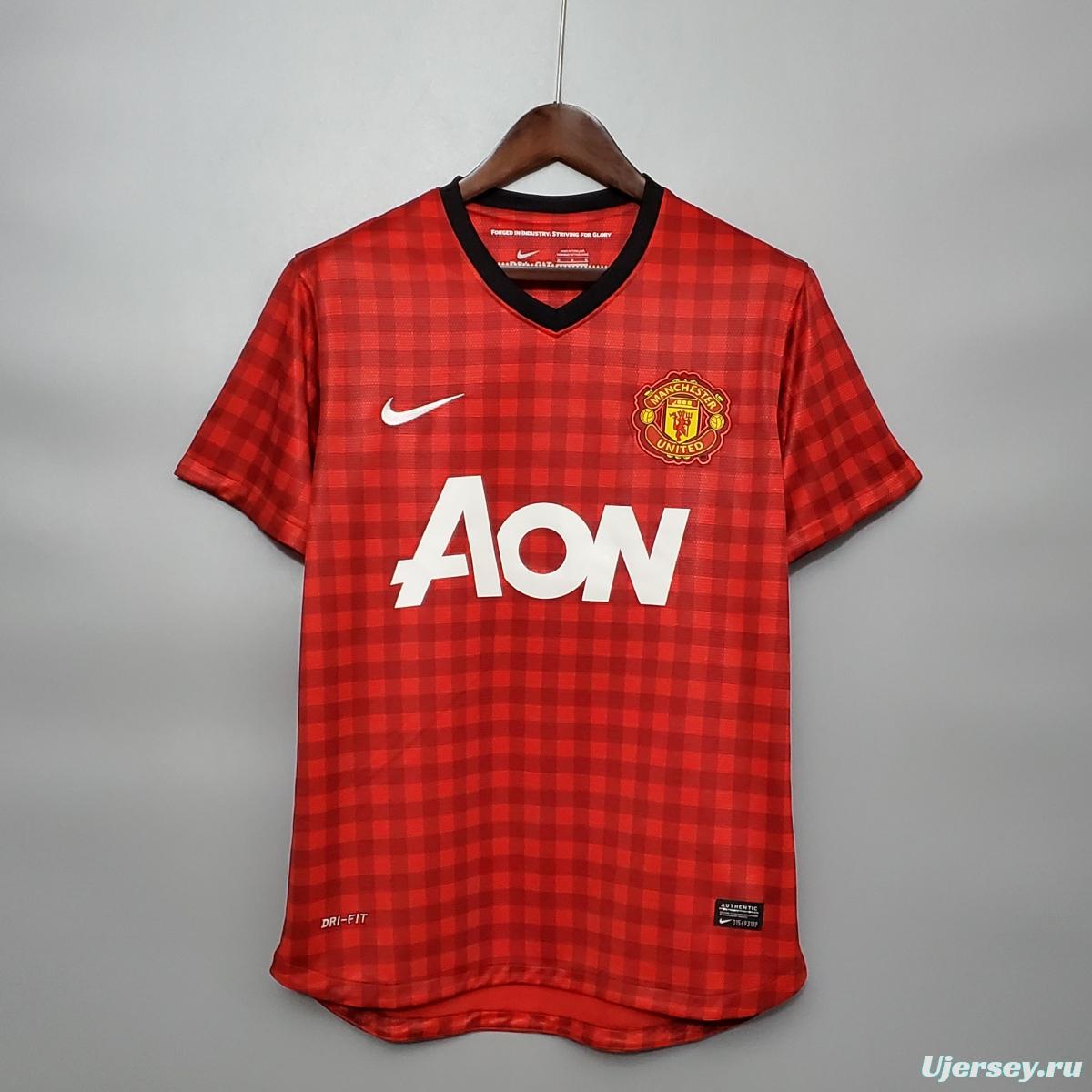 Retro 12/13 Manchester United home Soccer Jersey