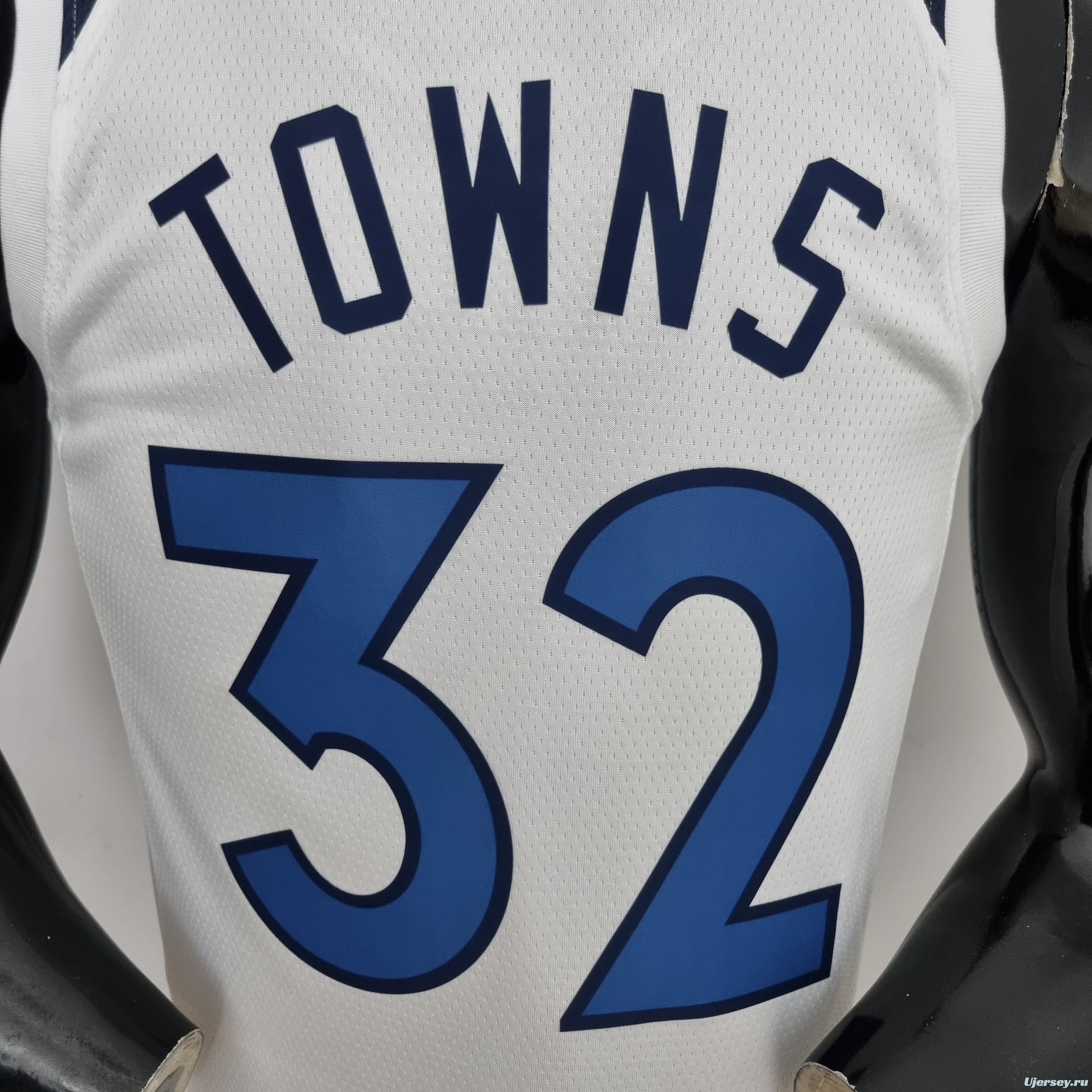 75th Anniversary Minnesota Timberwolves TOWNS#32 Royal White NBA Jersey