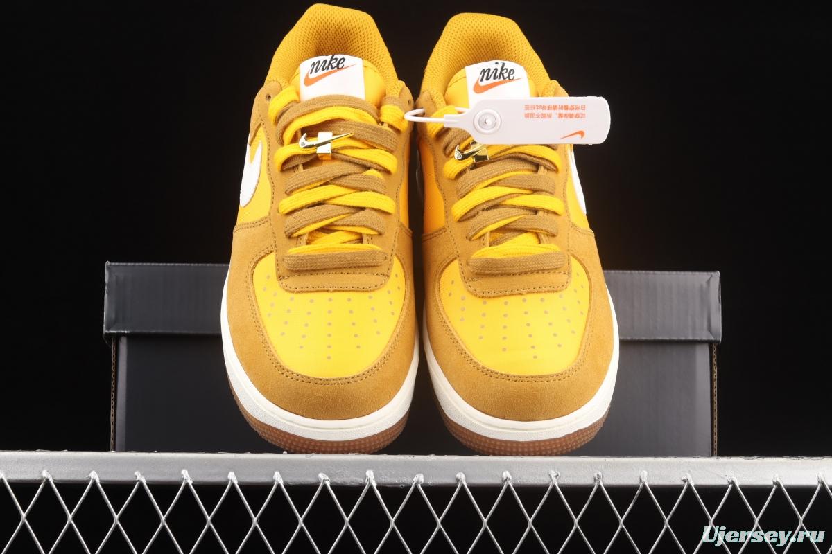 NIKE Air Force 1x07 Low sail leather spliced low-top casual board shoes DA8302-700