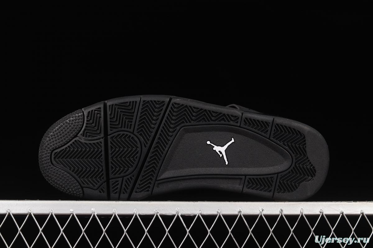 Air Jordan 4 Retro Black Cat black cat head frosted CU1110-010