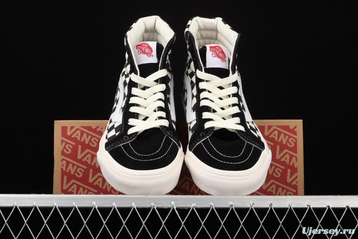 Vans SK8-Hi Vans Anaheim chessboard checkered high top casual board shoes VN0A38GF2U7