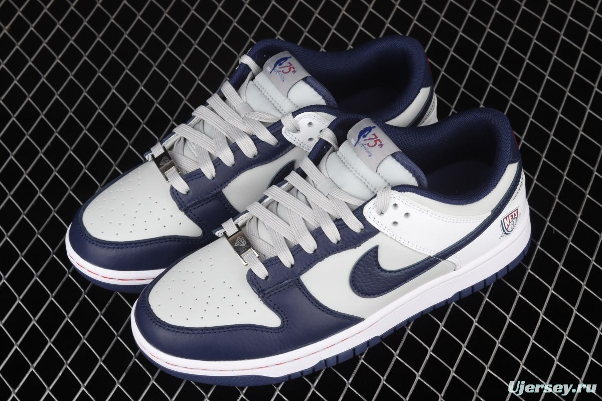 NBA x NIKE DUNK Low EMB '75th Anniversary' NBA joint name SB smash rebound low upper board shoes DD3363-001