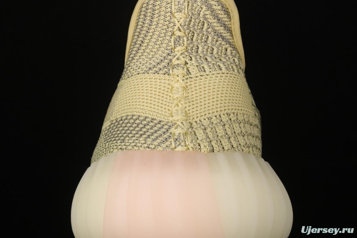 Adidas Yeezy 350 Boost V2 FV3255 Darth Coconut 350 second generation hollowed-out silk yellow star matching BASF popcorn