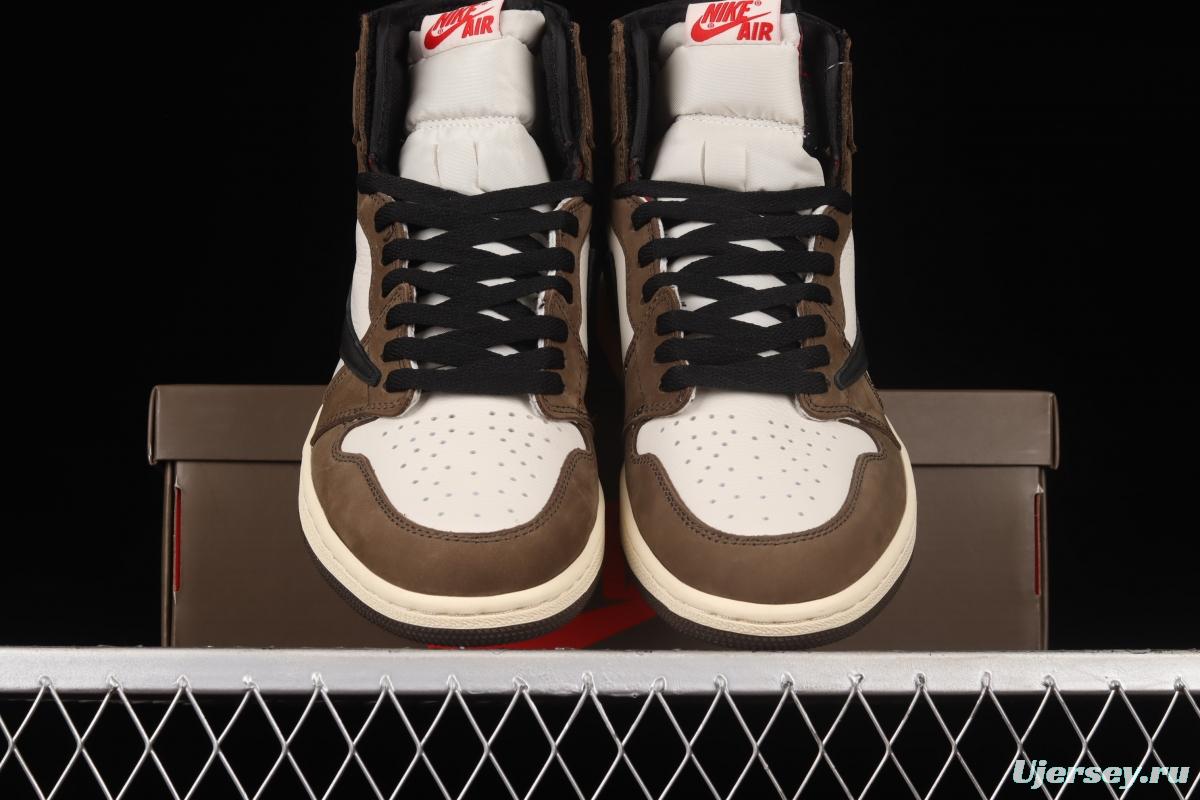 Travis Scott x Air Jordan 1 High OG backhook limited edition CD4487-100s