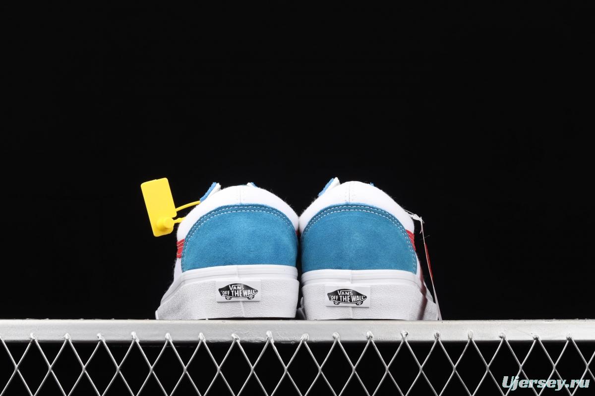 Vans Old Skool white and blue canvas board shoes VN0A38G19XG