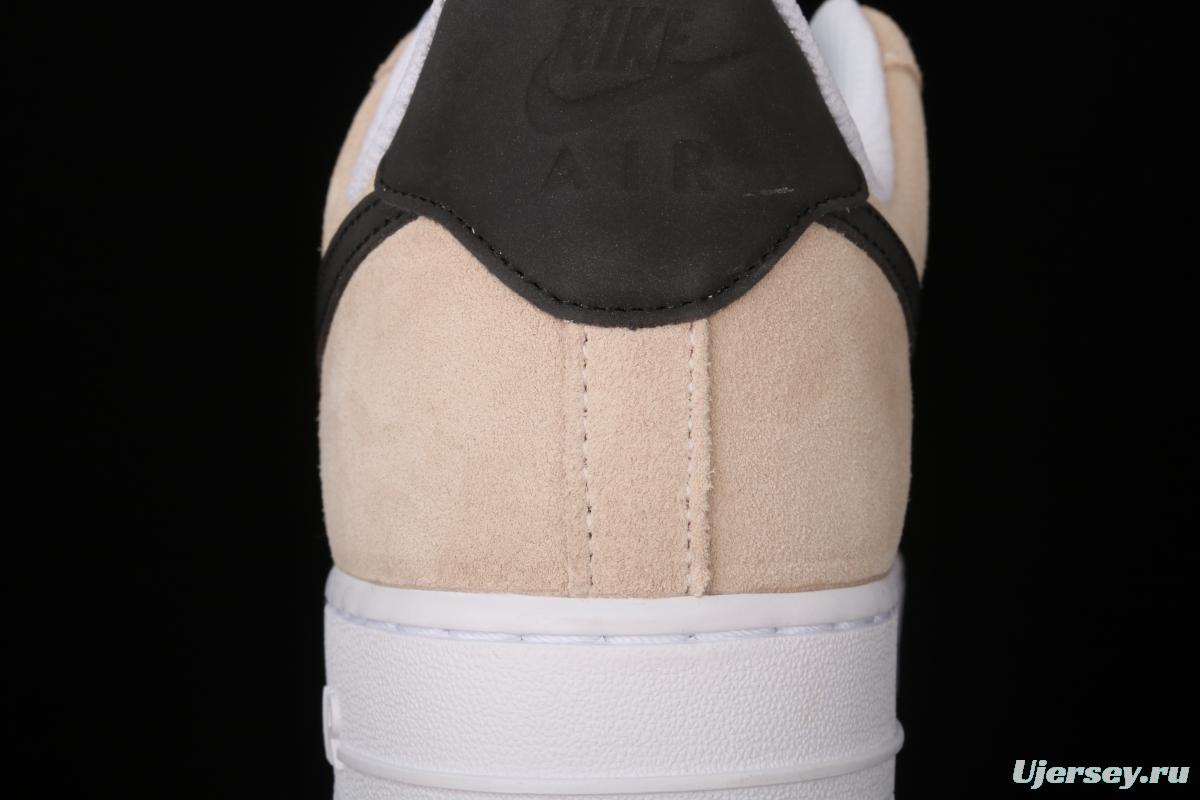 NIKE Air Force 1 Low milk tea white color matching head layer low top casual board shoes BQ8988-100