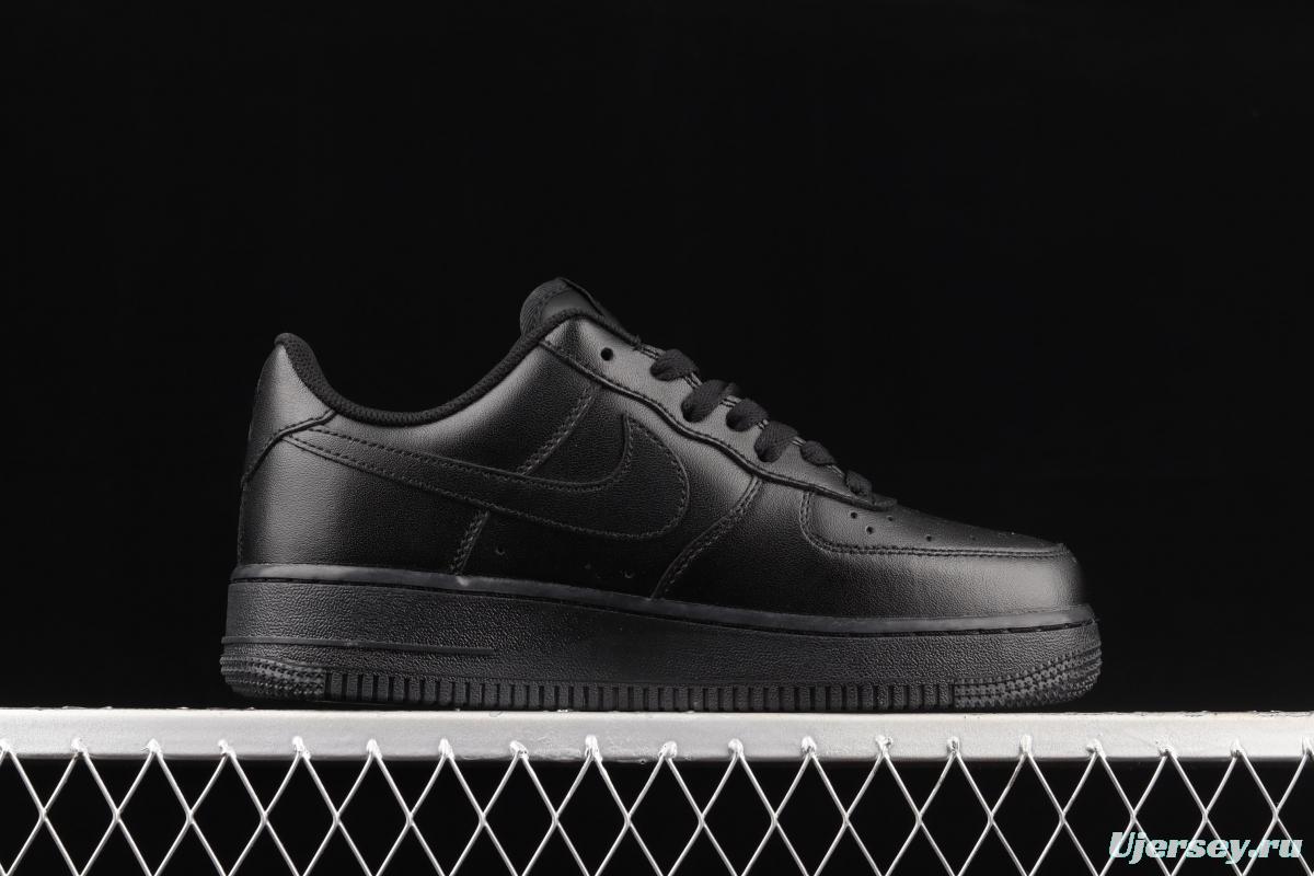 NIKE Air Force 1' 07 Low classic all-black low-top casual board shoes 315115-038