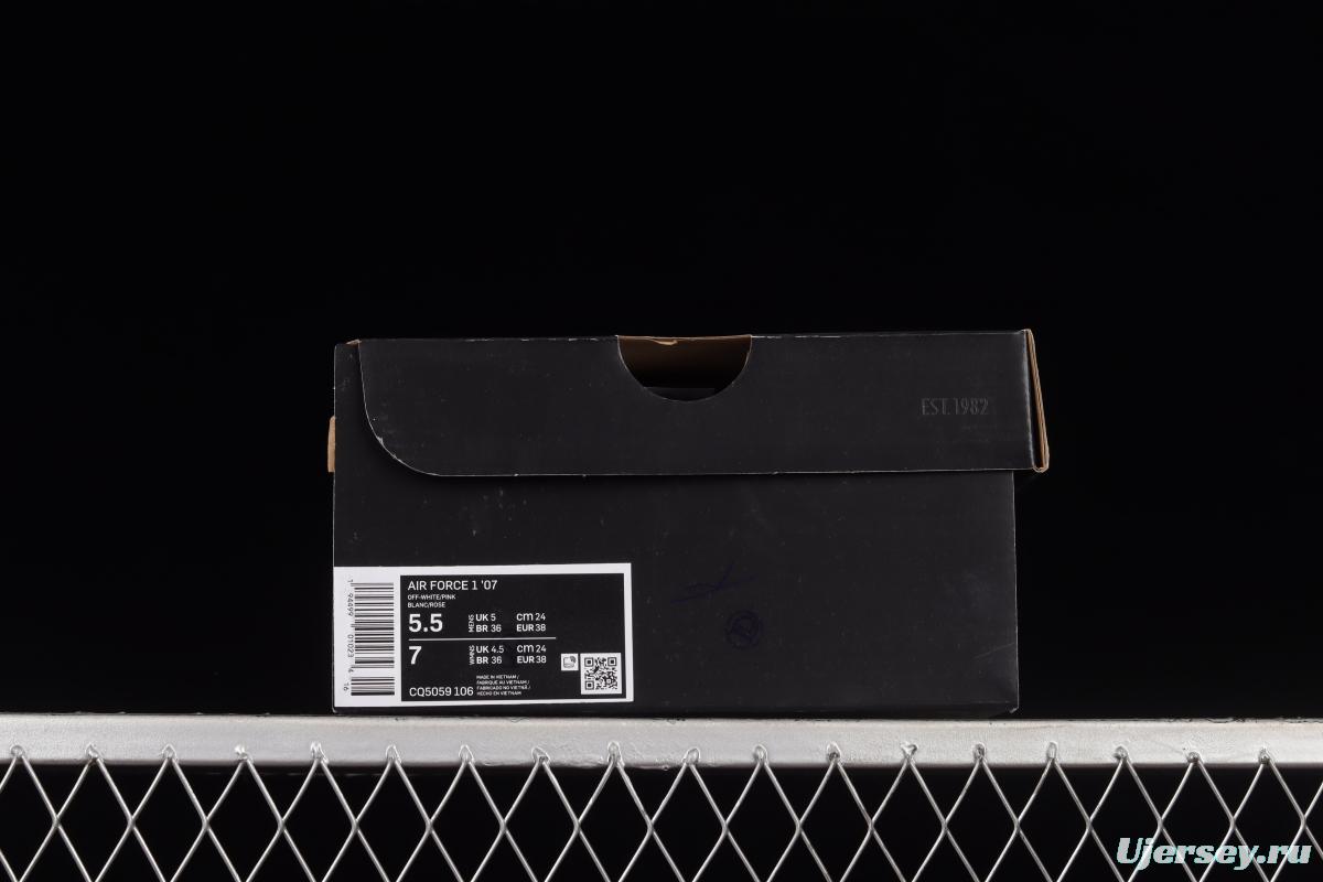 NIKE Air Force 1'07 Low White Pink Low Casual Sneakers CQ5059-106