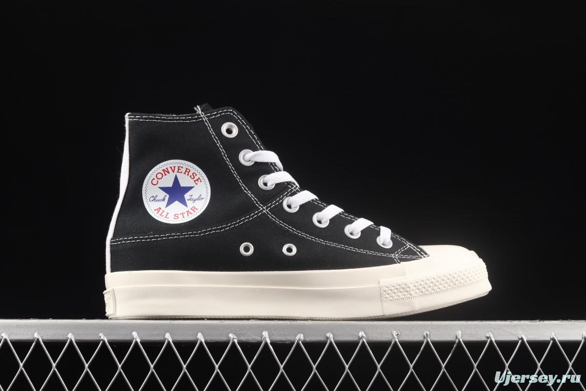 Converse All Star x CDG 2021 Sichuan Jiubao Ling co-named 1CL876 high-top casual board shoes.