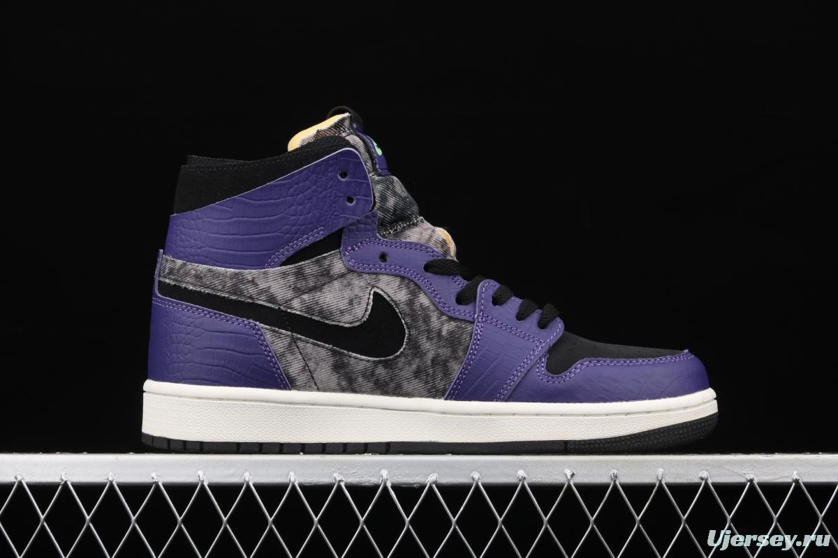 Air Jordan 1 Zoom Air CMFT BayouBoys Zion Black Purple DC2133-500