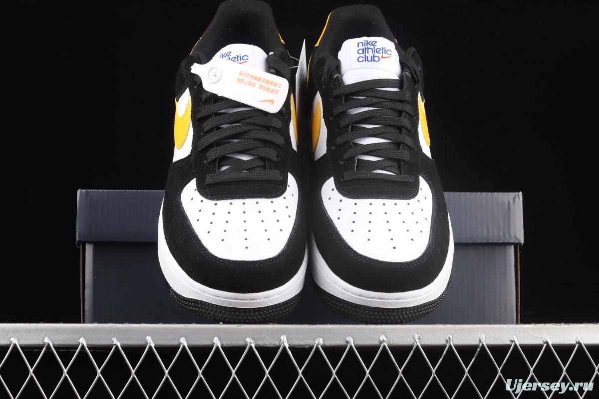 NIKE Air Force 1x 07 Low black, white, yellow hook low top casual board shoes DH7568-002