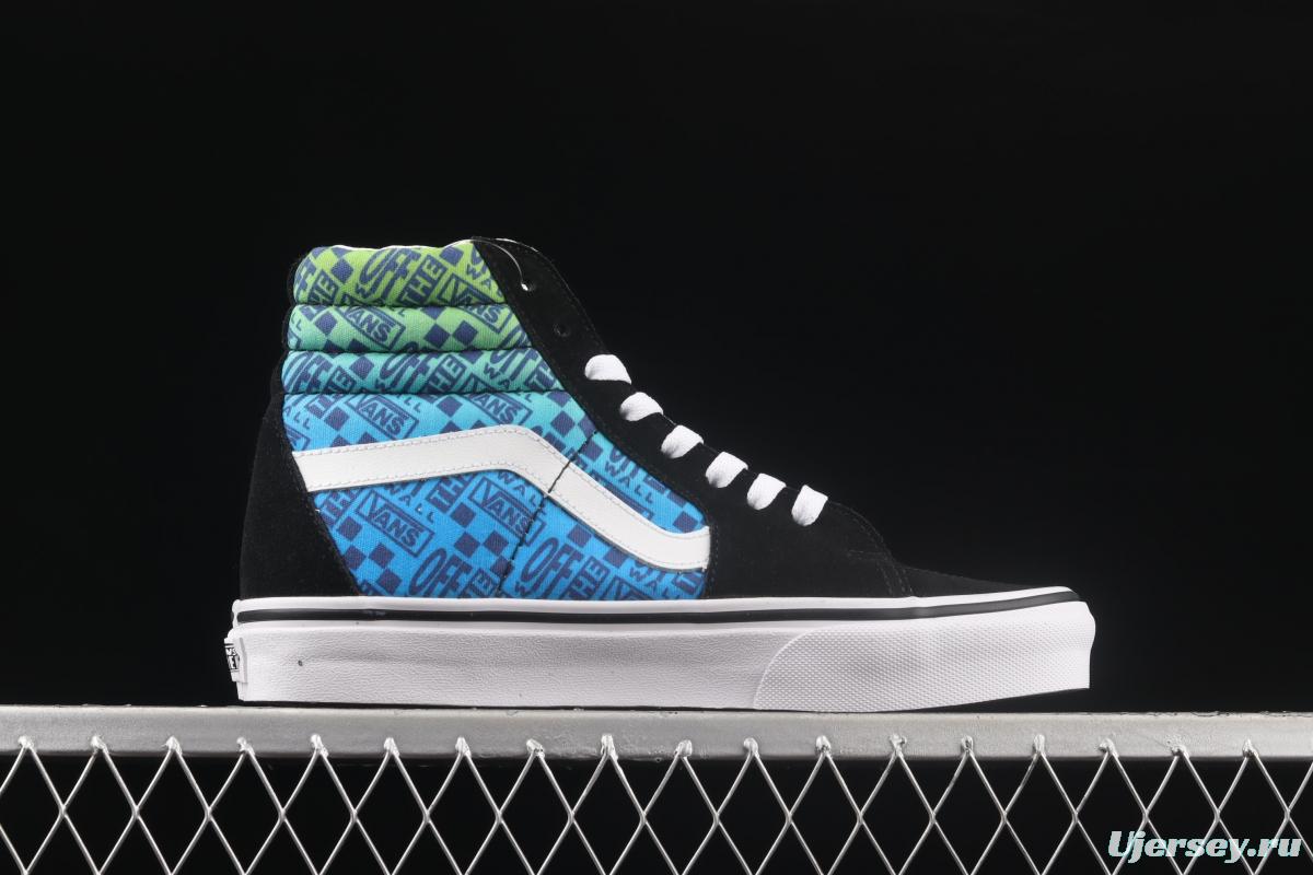 Vans Sk8-Hi Slim graded letter printed high-top casual board shoes VN0A3CSM6RF