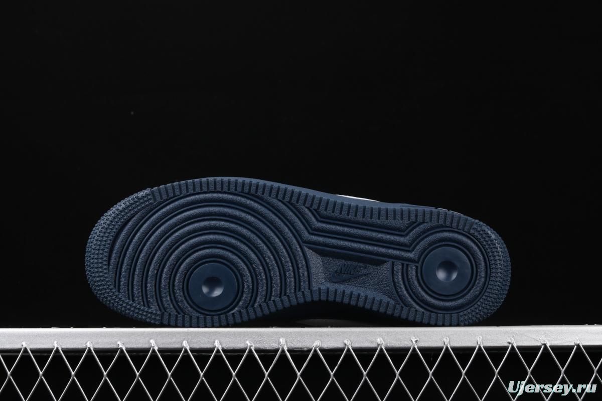 NIKE Air Force 1 Mid'07 Lv8 navy blue simple edition OW letter casual board shoes 804609-403