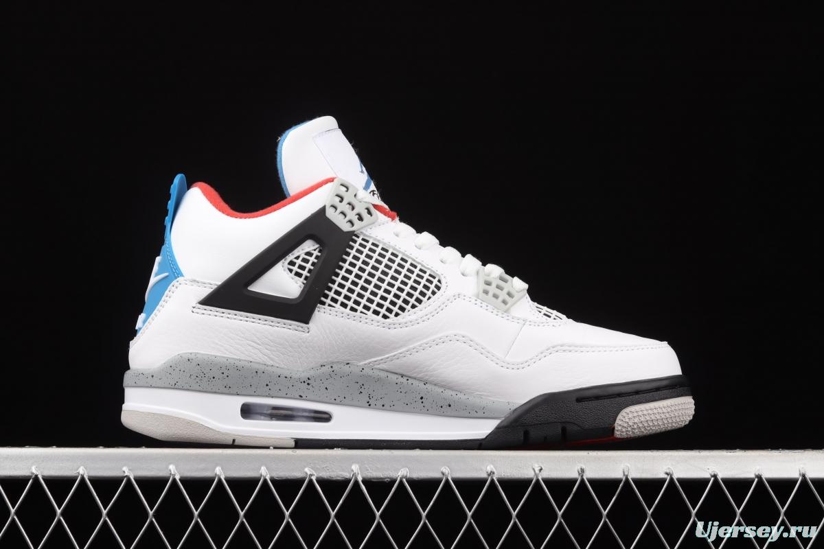 Air Jordan 4 What The Yuanyang white cement top layer basketball shoes CI1184-146,