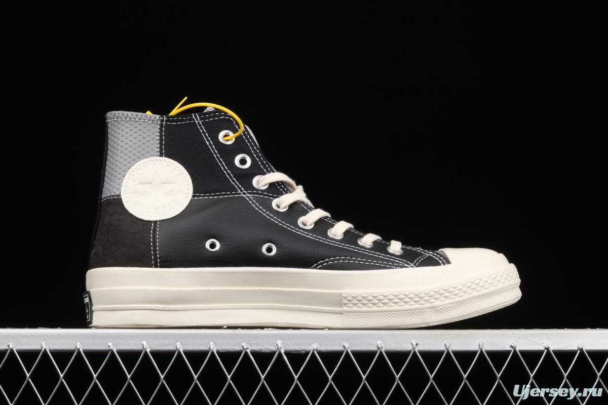 Converse Chuck 70 Converse limited mixed material splicing high-top casual board shoes 163220C