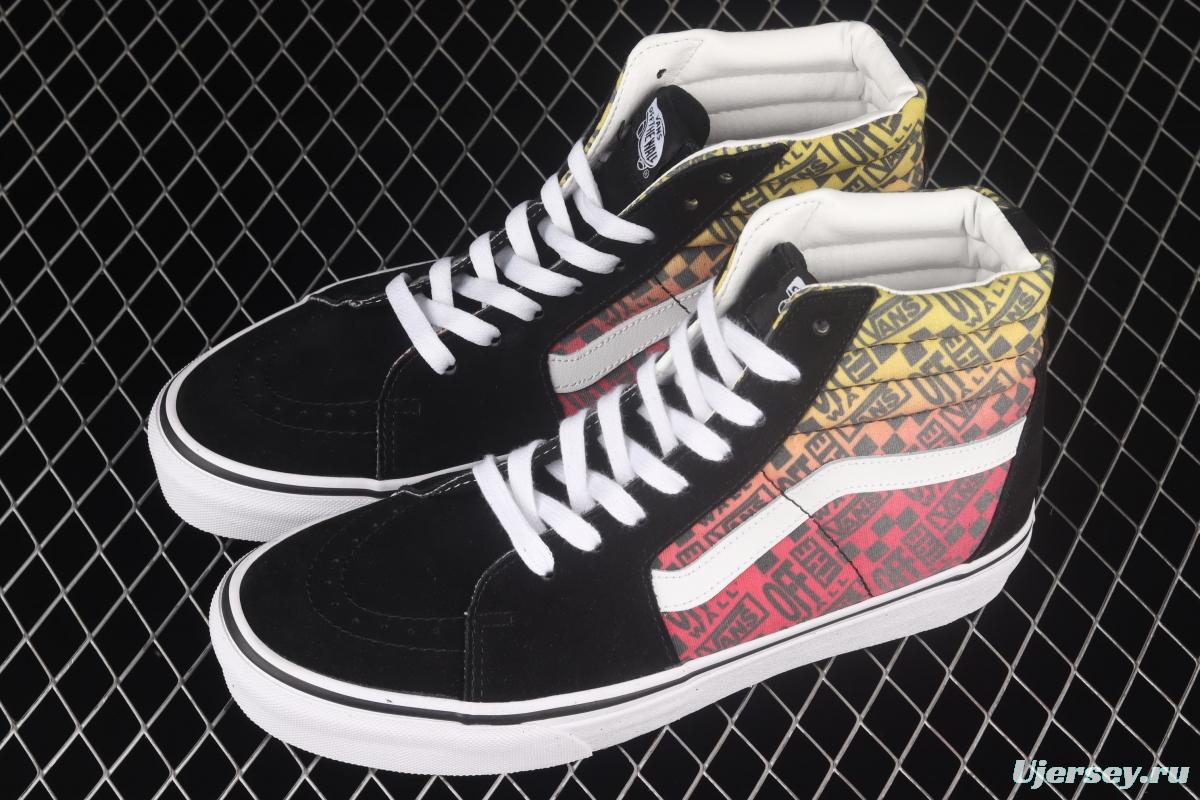 Vans Sk8-Hi Slim graded letter printed high-top casual board shoes VN0A4U3C2N5
