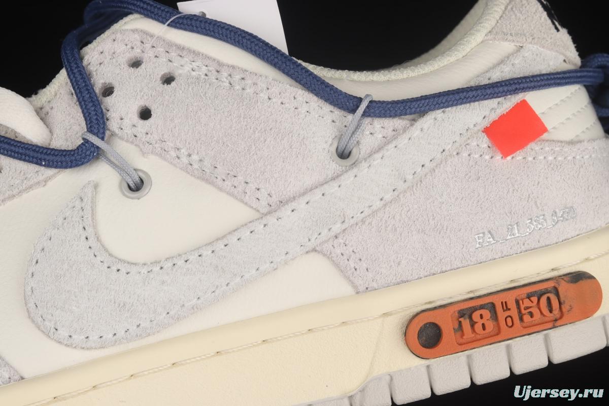 OFF-White x NIKE DUNK Low OW SB buckle rebound fashion casual board shoes DJ0950-112