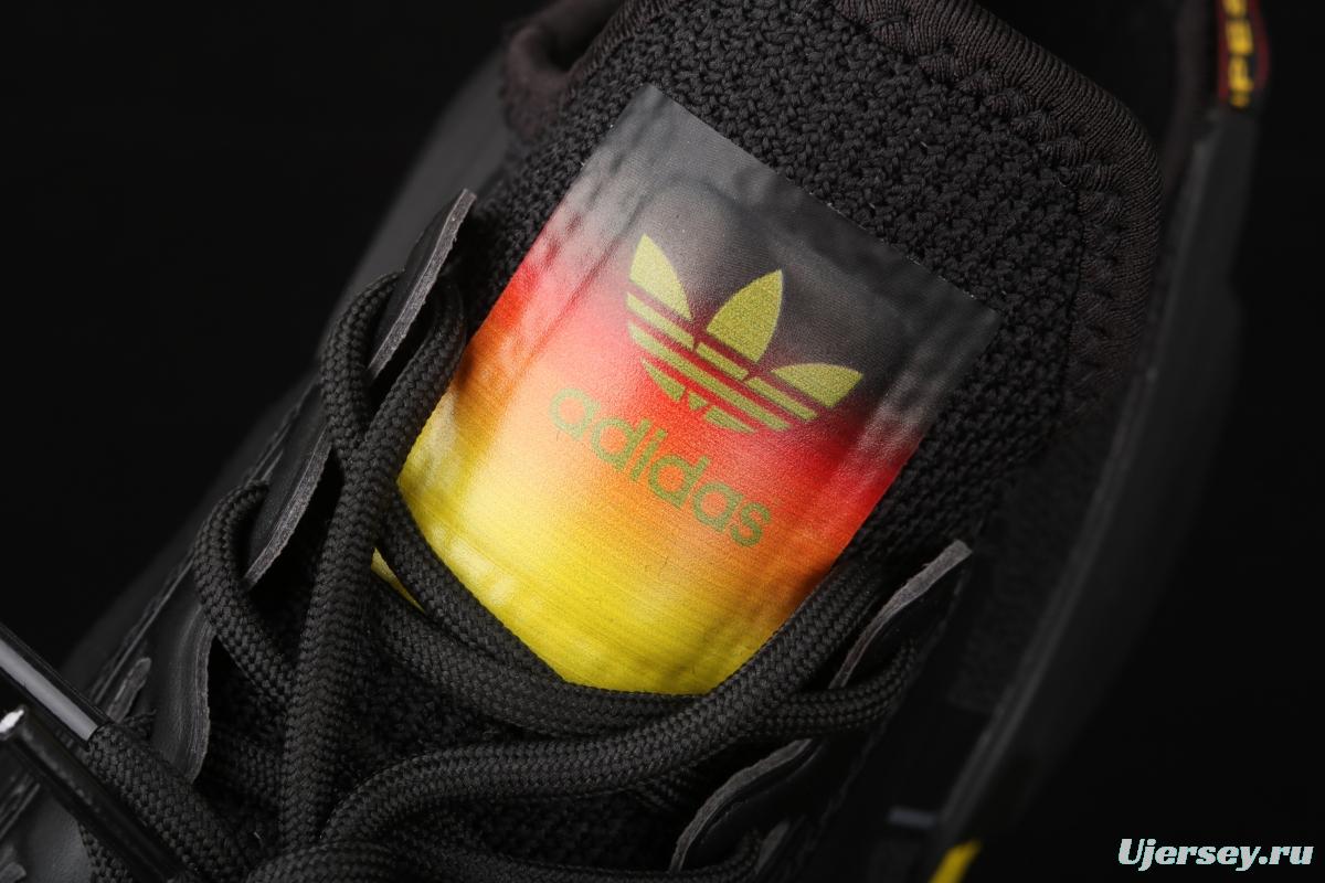 Adidas NMD R1 Boost V2 FX4149 second generation elastic knitted surface popcorn running shoes