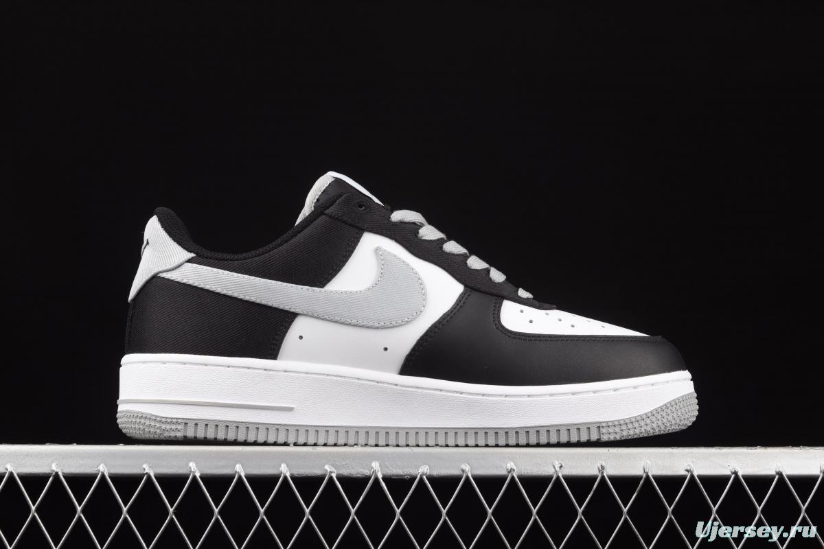 NIKE Air Force 1 Low shadow black gray canvas low upper shoes CT2301-001