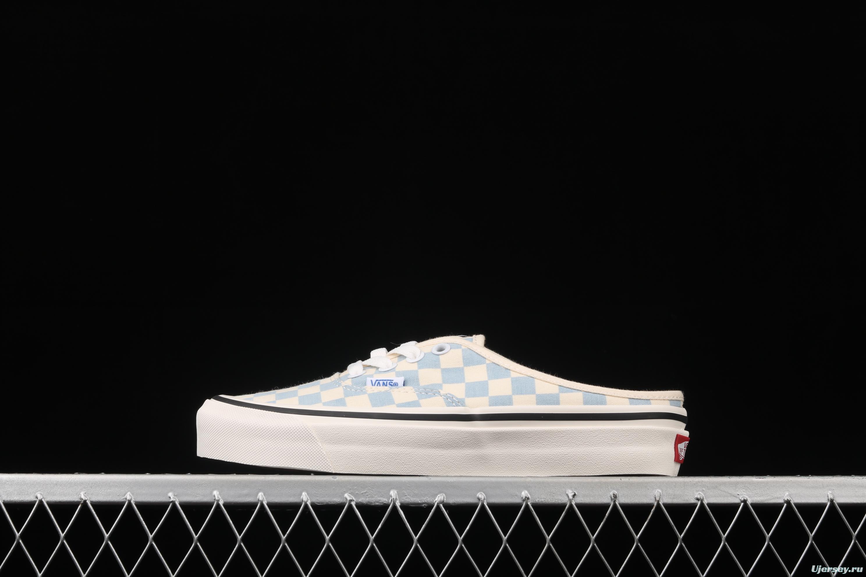 Vans Authentic Anaheim checkerboard semi-dragged canvas lazy shoes VN0A54F75BU