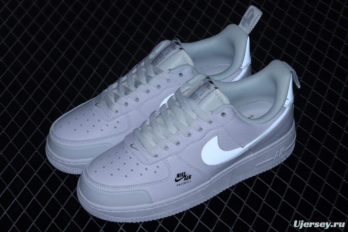 NIKE Air Force 1 Premium ShAdidasow Grey side Logo3M reflective low upper shoes CV3039-100