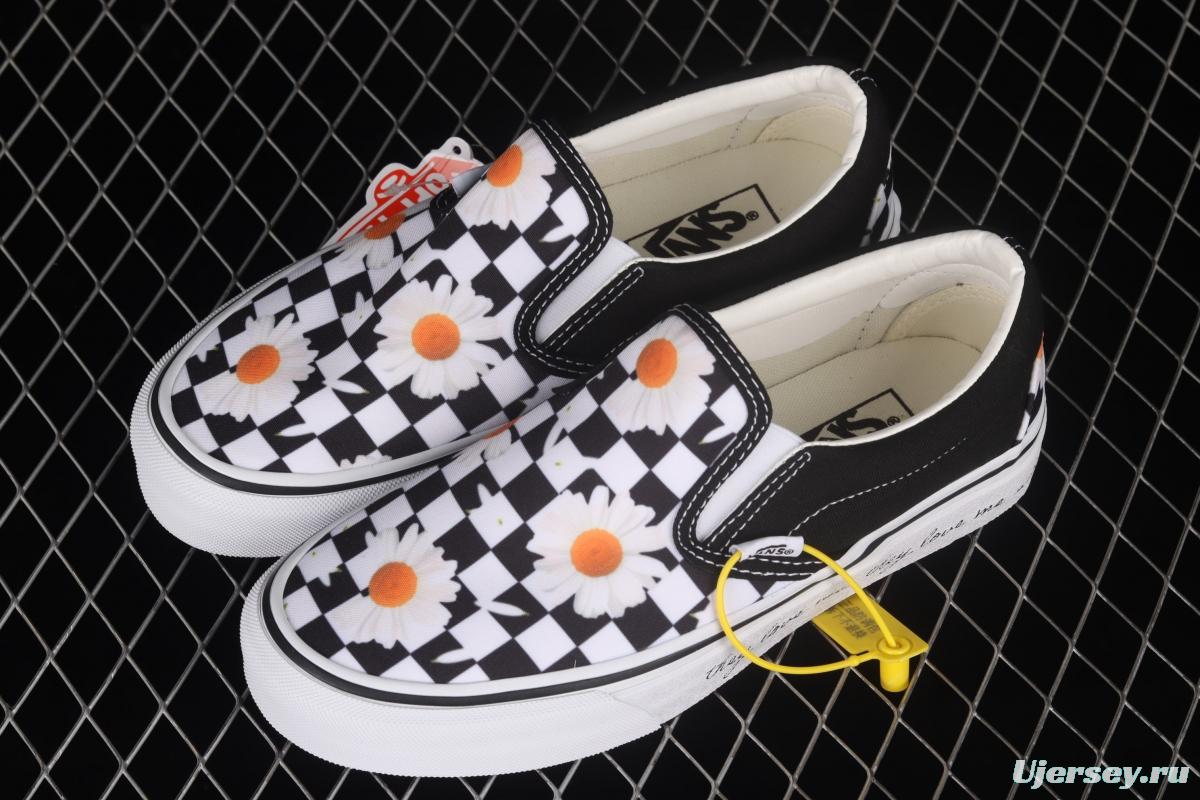 Vans Era black and white checkerboard daisies Loafers Shoes canvas shoes VN0A5JMHB0B