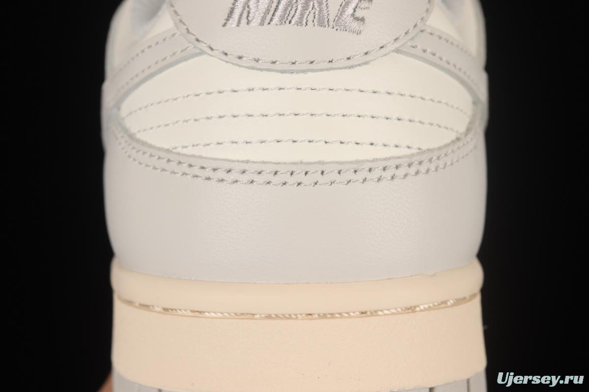 NIKE DUNK Low Bone White Color Matching SB Buckle Backboard Fashion Casual Sneakers DD1503-107
