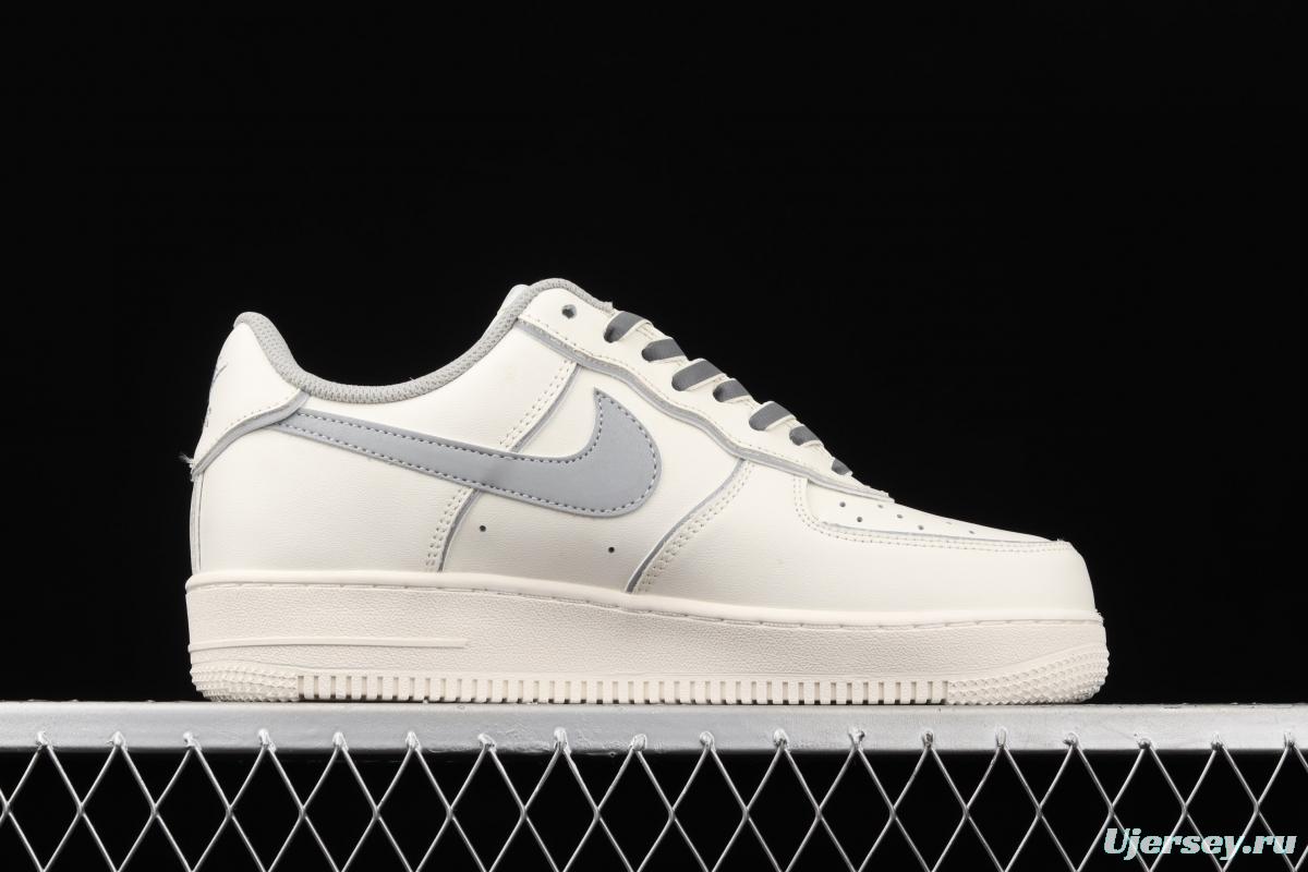 NIKE Air Force 1 Low rice white 3M reflective low top casual board shoes BQ8228-366