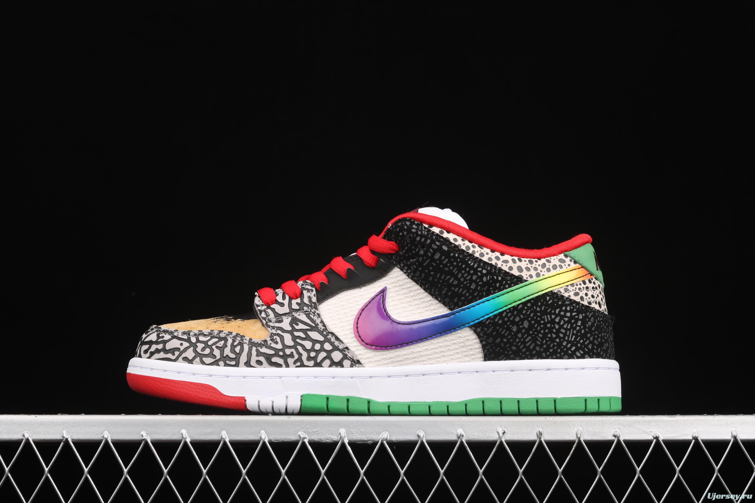 NIKE SB DUNK Low What The color stitching asymmetrical mandarin duck low-top skateboard shoes CZ2239-600