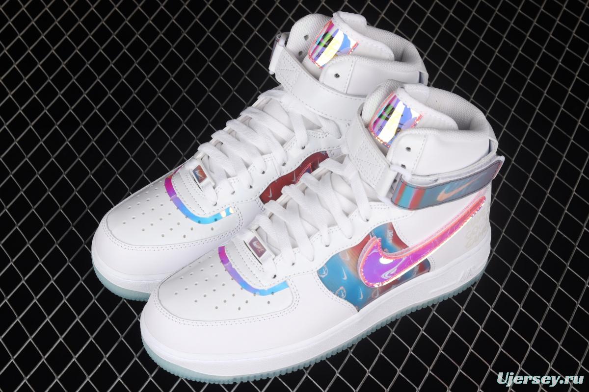 NIKE Air Force 1mm 07 LV8 Good Game video game limits white dazzling laser Velcro high upper board shoes DC2111-191