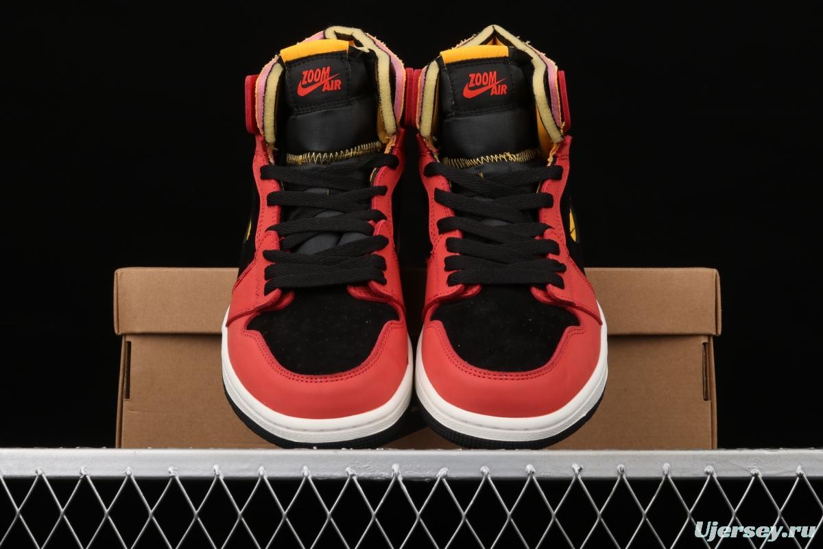 Air Jordan 1 Zoom CMFT AJ Black, Red, Yellow, CT0978-006