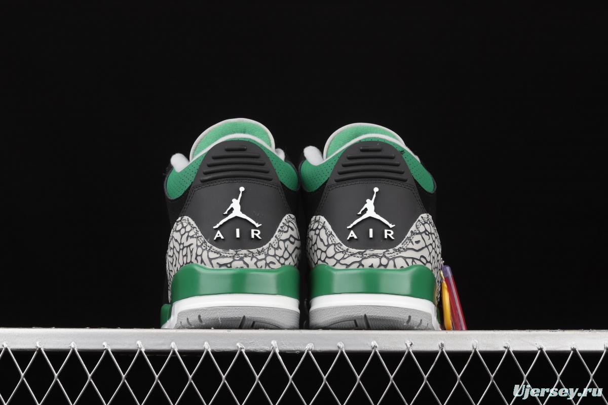 Air Jordan 3 Retro Racer Blue AJ3 Joe 3 black and green CT8532-030
