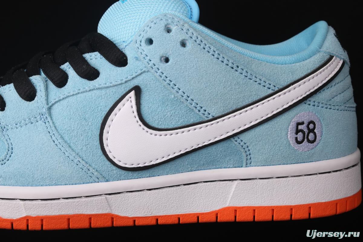 WE CLUB 58 x NIKE SB DUNK Low Pro Club 58 Gulf Slam Dunk Series low side leisure sports skateboard shoes BQ6817-401