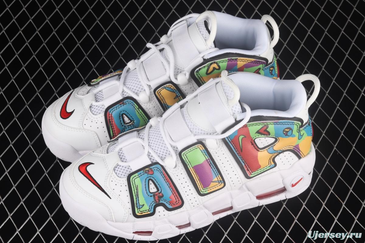 NIKE Air More Uptempo 96 QS Pippen Primary Series Classic High Street Leisure Sports Culture Basketball shoes DM8150-100