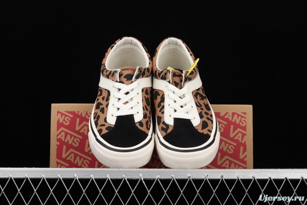 Vans Bold IN Anna classic retro leopard-print checkerboard leisure sports skateboard shoes VN0A3WLPR6R