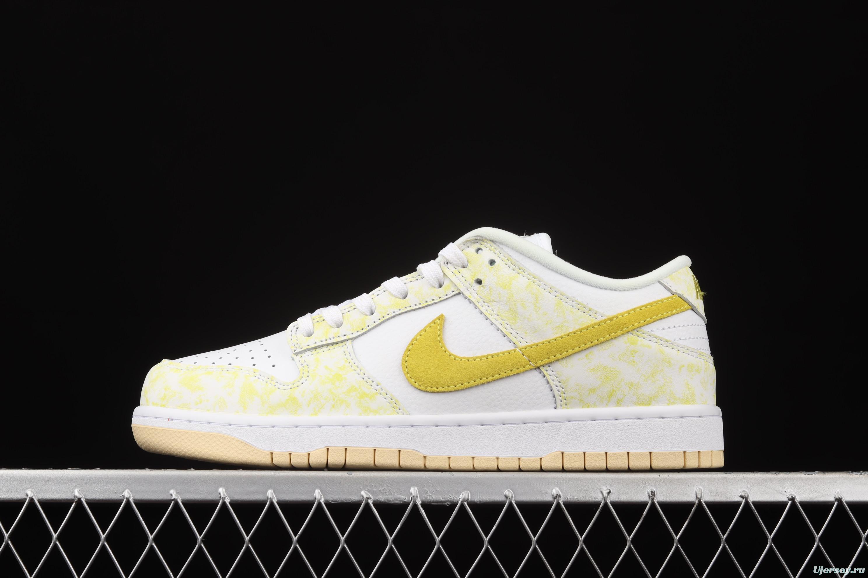 NIKE SB DUNK Low Prm yellow and white color SB buckle rebound fashion leisure board shoes DM9467-700